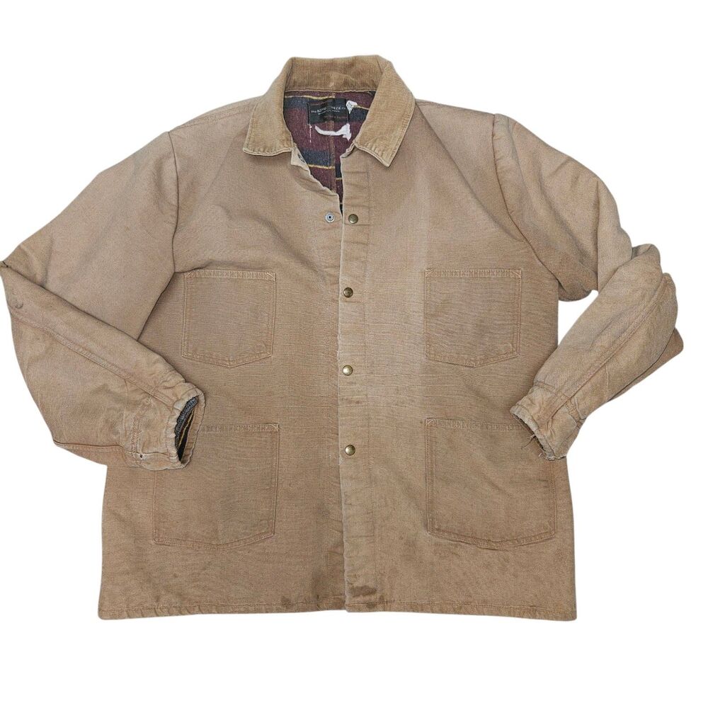 The King Size Co Duck Canvas Jacket Mens Size XXL Blanket Lined Chore Coat 70s